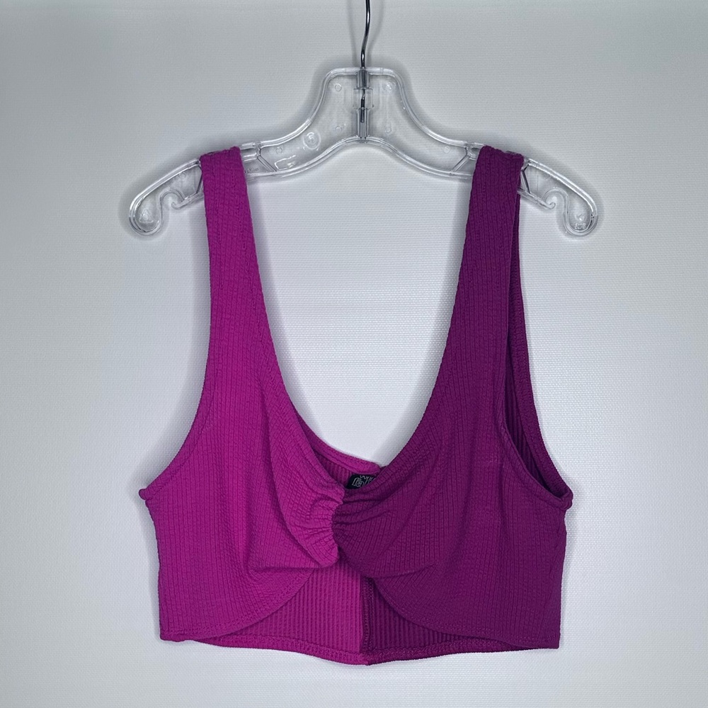 Wild Fable Cropped 2-Tone Ribbed Pink Tank Top. Small